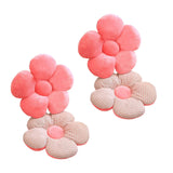 SOGA 2X Pink Flower Cushion Shaped for Floor and Sitting Throw Pillow