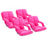 SOGA 4X Foldable Lounge Cushion Adjustable Floor Lazy Recliner Chair with Armrest Pink Pink
