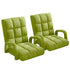SOGA 2X Foldable Lounge Cushion Adjustable Floor Lazy Recliner Chair with Armrest Yellow Green