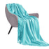 SOGA Teal Acrylic Knitted Throw Blanket Solid Fringed Warm Cozy Woven Cover Couch Bed Sofa Home Decor