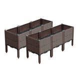 SOGA 2X 120cm Raised Planter Box Vegetable Herb Flower Outdoor Plastic Plants Garden Bed with Legs Deepen Deepen