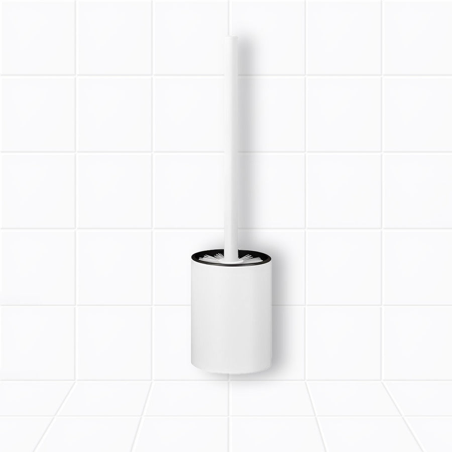 SOGA 27cm Wall-Mounted Toilet Brush with Holder Bathroom Cleaning Scrub White