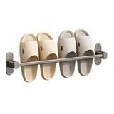 SOGA 49cm Wall-Mounted Slipper Organiser Adhesive Storage Space-Saving Wall Rack
