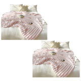 SOGA 2X 150x200cm Throw Blanket Bean Paste Pink Premium Milk Velvet Luxuriously Soft Cozy Bedding