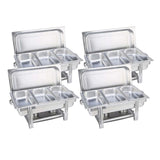 SOGA 4X Stainless Steel Chafing Triple Tray Catering Dish Food Warmer