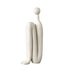 SOGA 10x28cm Ornament Modern Stickman Art Sculpture Minimalist Resin Statue Round Head for Home Decor and Bookend