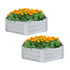 SOGA 2X 60cm Hexagon Shape Galvanised Raised Garden Bed Vegetable Herb Flower Outdoor Planter Box Box