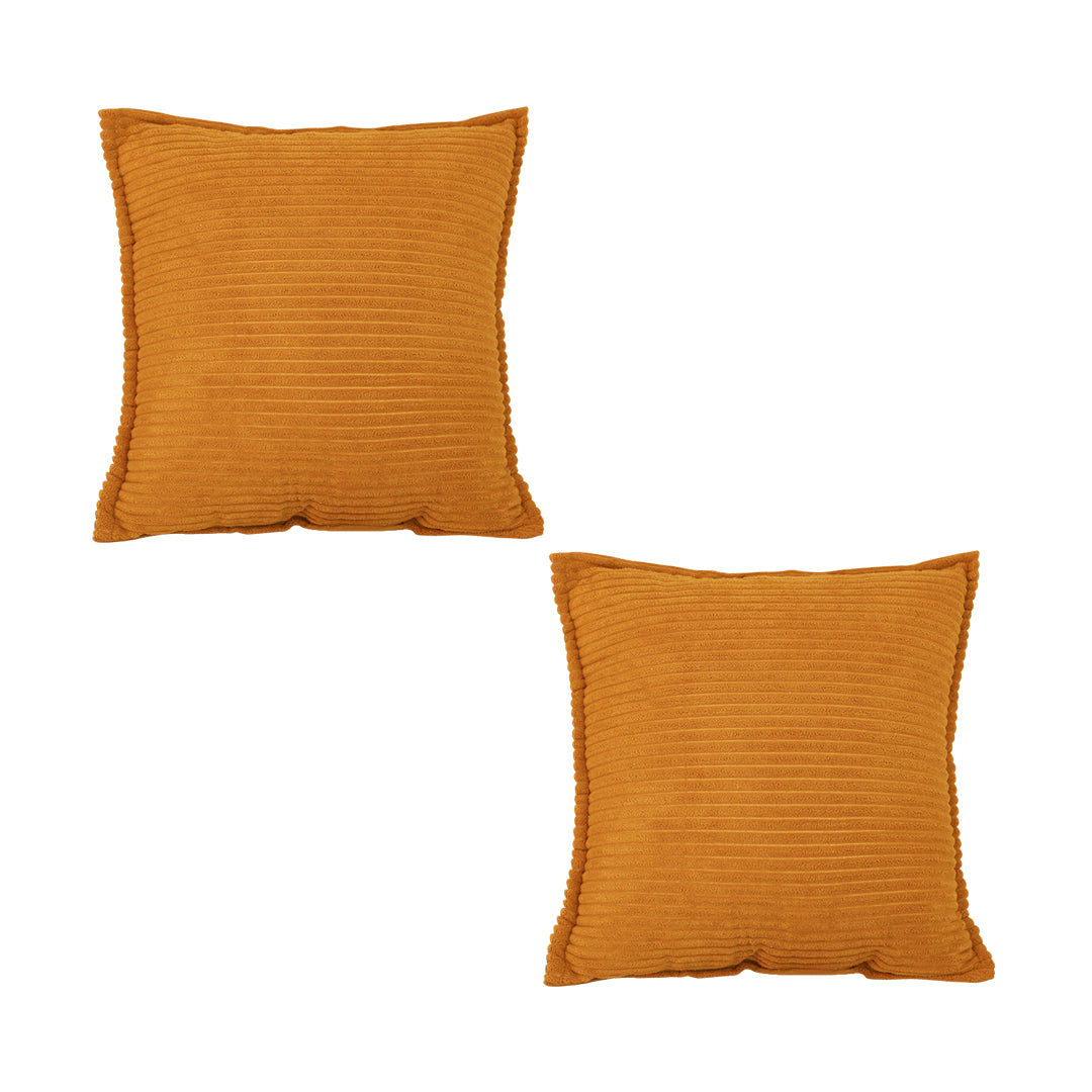 SOGA 2X 50cm Throw Pillow Mustard Wabi Sabi Arches Indoor and Outdoor Kavka for Home Decor
