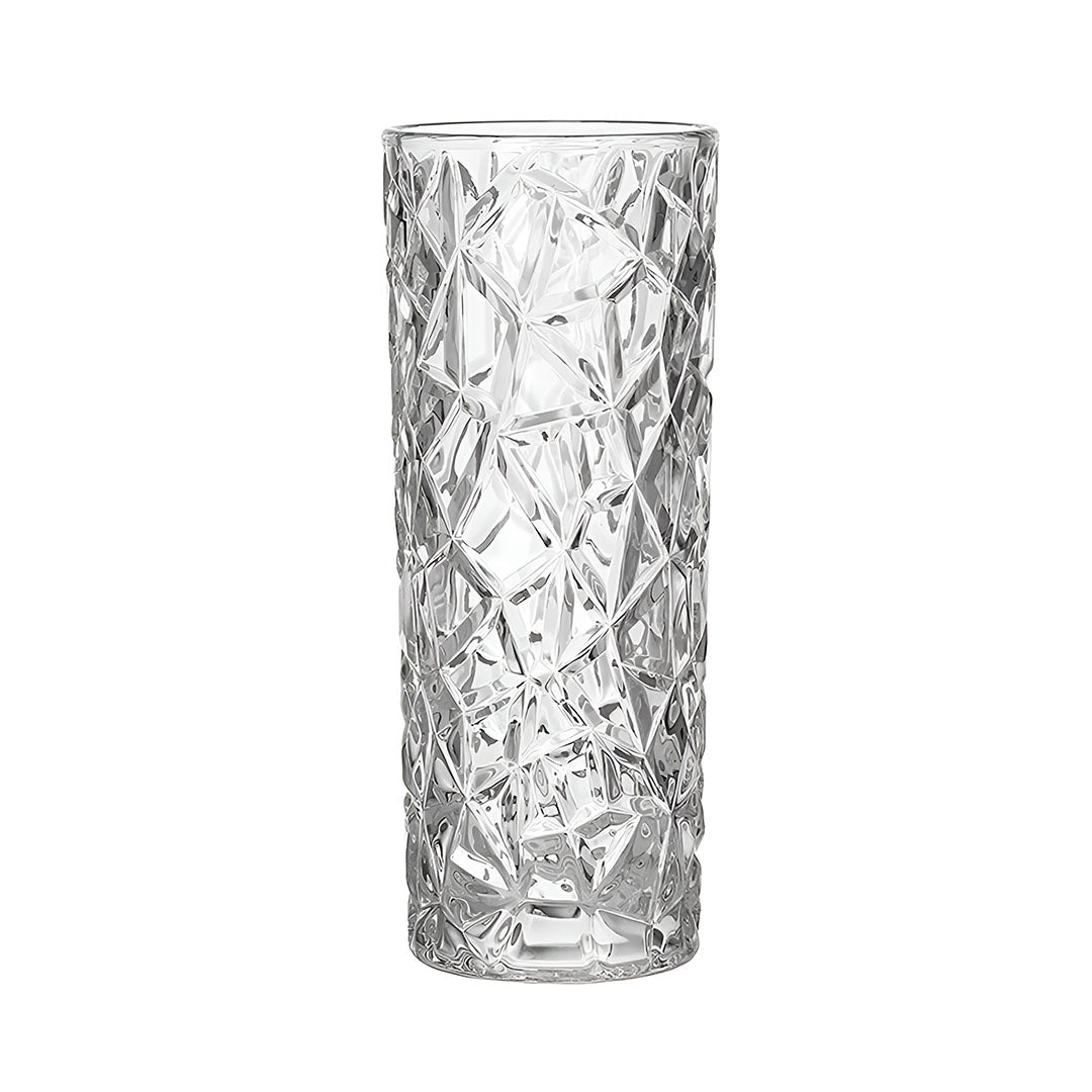 SOGA 14cmx30cm Heavy Duty Glass Vase Crystal Clear Design for Home Décor