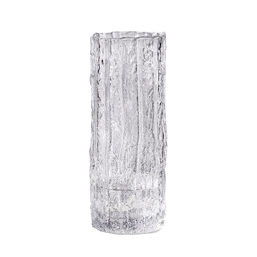 SOGA 30.5cm Handcrafted Clear Glass Vase, Classic Design for Home Decor