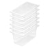 SOGA 150mm Clear Gastronorm GN Pan 1/3 Food Tray Storage Bundle of 6