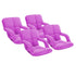 SOGA 4X Foldable Lounge Cushion Adjustable Floor Lazy Recliner Chair with Armrest Purple Purple