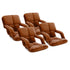 SOGA 4X Foldable Lounge Cushion Adjustable Floor Lazy Recliner Chair with Armrest Coffee Coffee