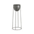 SOGA 50cm Round Wire Metal Flower Pot Stand with Black Flowerpot Holder Rack Display