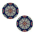 SOGA 2X 90cm Round Rug Bohemian Circle Area Rug with Bohemian Geometric Pattern, Anti-slip Doormat, Home Decor