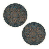 SOGA 2X 120cm Mandala Pattern Circle Area Rugs for Living Room Lounge, Anti-slip Doormat, Home Decor Decor