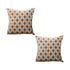 SOGA 2X 45cm Brown Checkered Chain Jacquard Square Pillow Decorative Cushion for Living Room