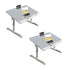 SOGA 2X 60X40cm Grey Small Laptop Bed Portable Foldable Study Table Adjustable