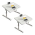 SOGA 2X 60X40cm White Small Laptop Bed Portable Foldable Study Table Adjustable
