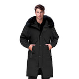 abbee Black XL Winter Fur Hooded Thick Overcoat Jacket Stylish Lightweight Quilted Warm Puffer Coat