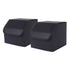 SOGA 2X Leather Car Boot Collapsible Foldable Trunk Cargo Organizer Portable Storage Box Black Small