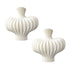 SOGA 2X 25X24cm Small Matte White Ornament Vases Countertop Decoration Accessories Porch Crafts Home Decor
