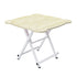 SOGA White Minimalist Cat Ear Folding Table Indoor Outdoor Portable Stall Desk Home Decor
