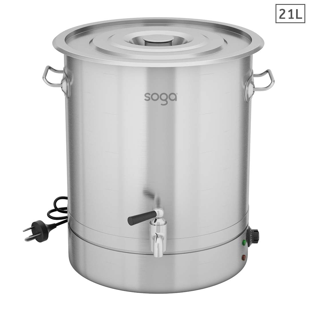 SOGA 21L Stainless Steel URN Commercial Water Boiler  2200W