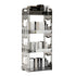SOGA 38x24cm Clear 4 Tier Bookshelf & Cosmetic Storage Organizer Trolley Rack