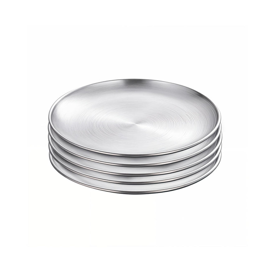 SOGA 20cm Premium Silver Grilling Plate  Durable, Heat Resistan  Perfect for BBQs and Outdoor Cooking Kitchen Essential