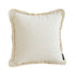 SOGA 45cm Creamy White Home Aesthetic Chenille Texture Tassel Square Throw pillow