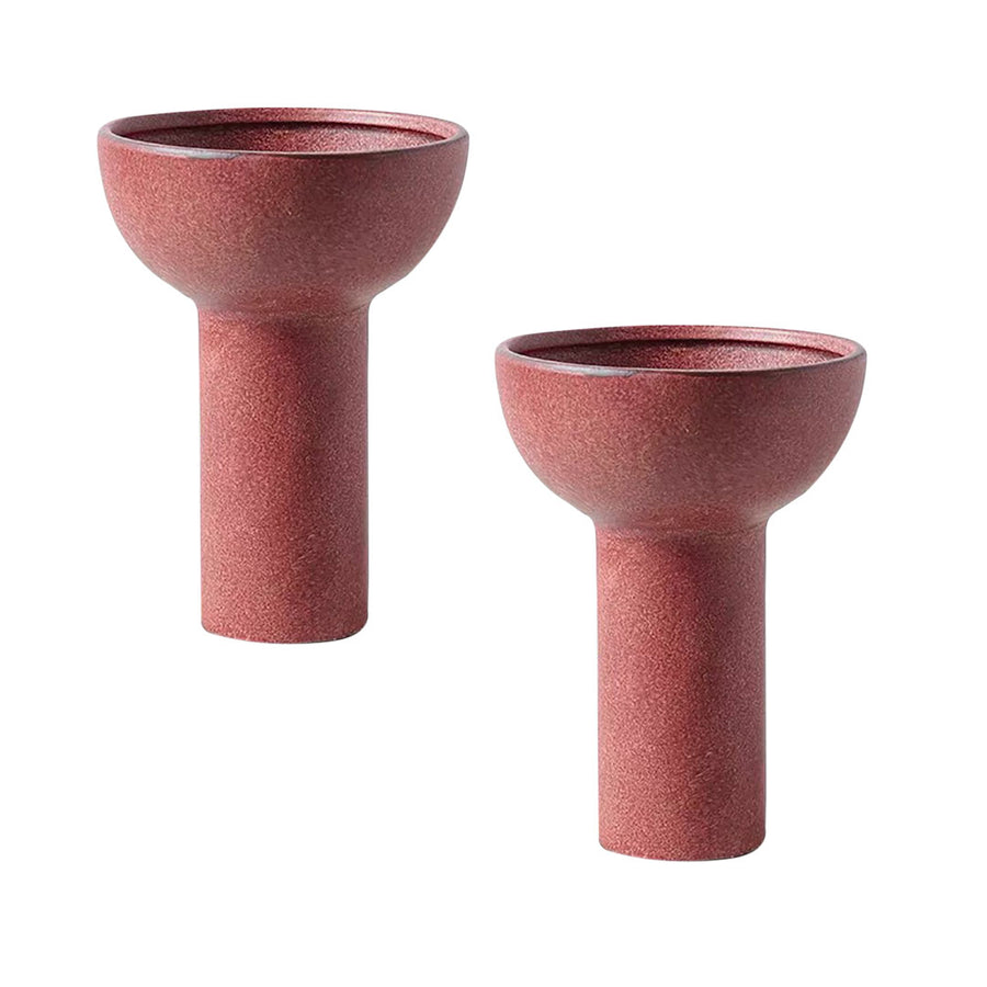 SOGA 2X 15x19.5cm Ornament Minimalist Nordic Versatile Ceramic Vase Modern Luxury Decorative for Home Decor
