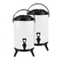 SOGA 2X 10L Stainless Steel Insulated Milk Tea Barrel Hot and Cold Beverage Dispenser Container with Faucet White
