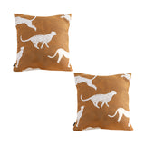 SOGA 2X 50cm Throw Pillow Brown and White Cheetah Animal Print for Home Décor