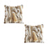 SOGA 2X 45cm Throw Pillow Coffee Rabbit Fur Square Warm Cozy Decorative Cushion Home Decor