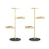 SOGA 2X 3 Tier Gold Round Plant Stand Flowerpot Tray Display Living Room Balcony Metal Decorative Shelf