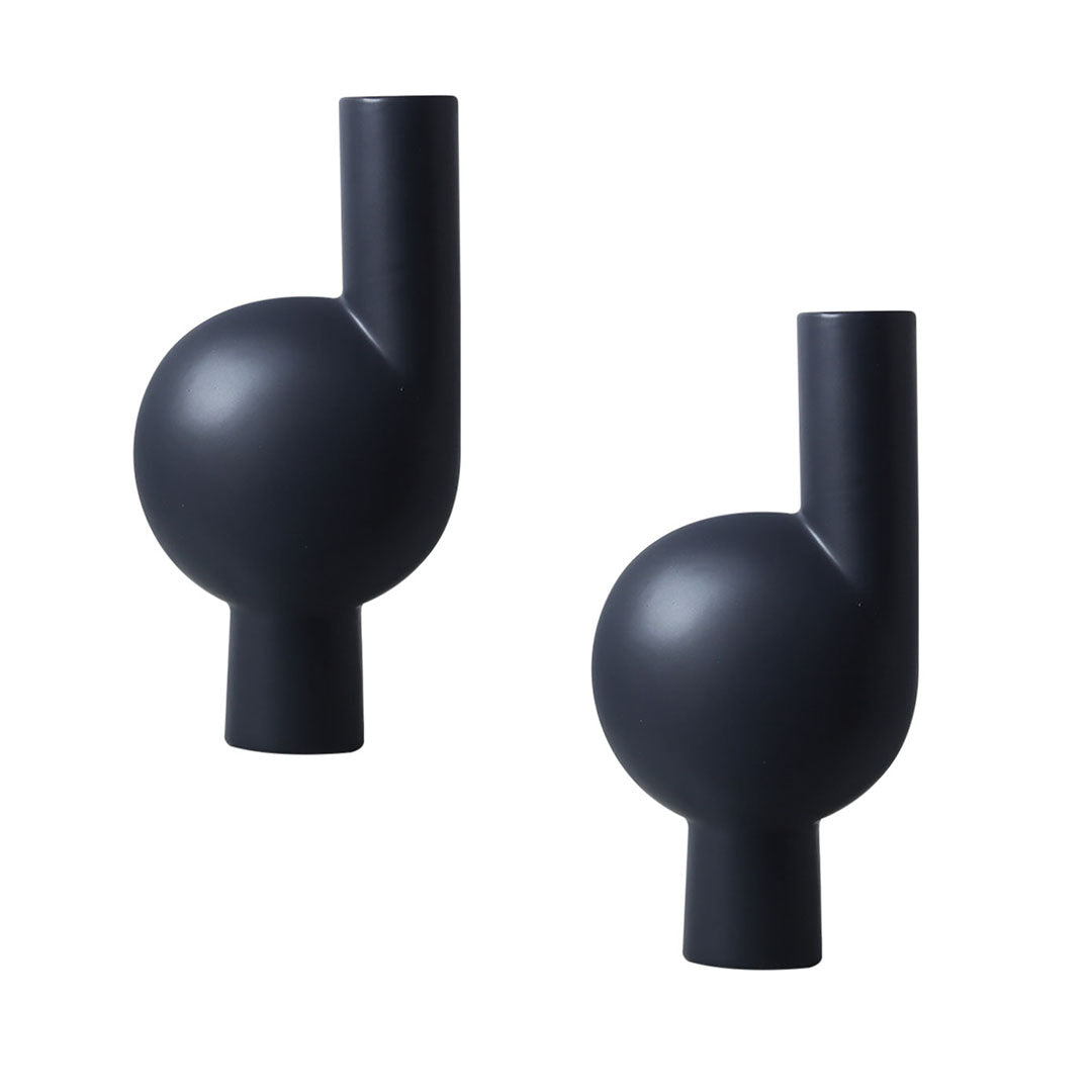 SOGA 2X 19x37cm Large Ornament a modern abstract vase decorative object unique shape with narrow neck for Home Decor