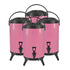 SOGA 4X 16L Stainless Steel Insulated Milk Tea Barrel Hot and Cold Beverage Dispenser Container with Faucet Pink