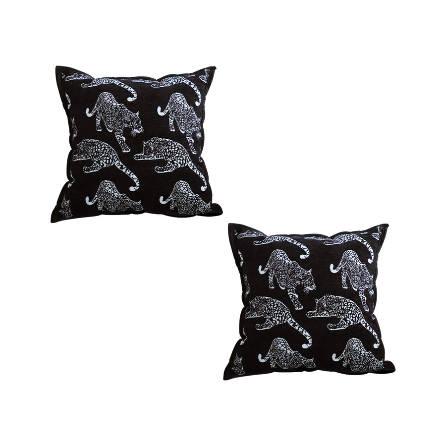SOGA 2X 45cm Throw Pillow Black Leopard Light Luxury Decorative Cushion for Living Room