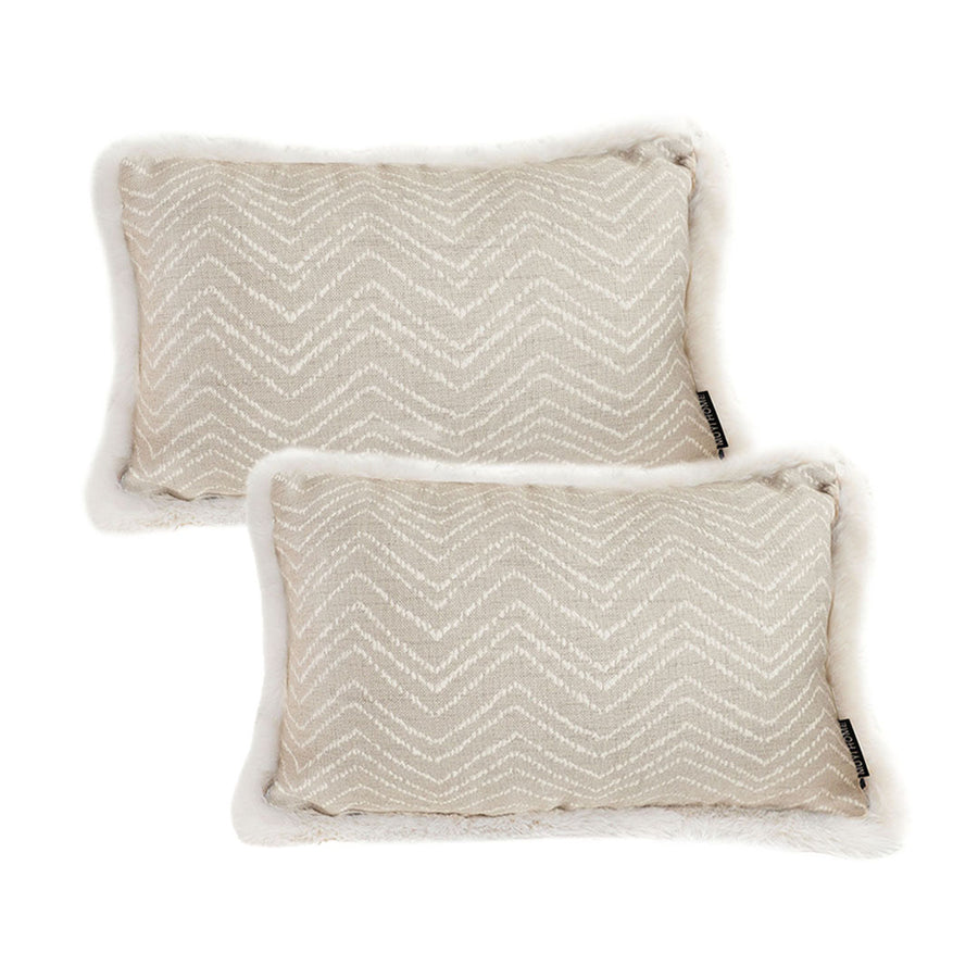 SOGA 2X 30cm Wabi-sabi Cushion Herringbone Lumbar Throw  Pillow