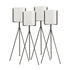 SOGA 4X 70cm Tripod Flower Pot Plant Stand with White Flowerpot Holder Rack Indoor Display
