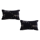 SOGA 2X 35cm Black Throw Pillow Elegant Decorative Cushion Living Room Modern Home Decor
