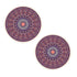 SOGA 2X 90cm Purple Mandala Round Carpet for Living Room Bedroom Anti-slip Doormat, Home Decor