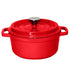 SOGA Cast Iron 26cm Enamel Porcelain Stewpot Casserole Stew Cooking Pot With Lid 5L Red