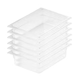 SOGA 100mm Clear Gastronorm GN Pan 1/2 Food Tray Storage Bundle of 6