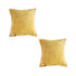 SOGA 2X 50cm Throw Pillow Turmeric Yellow Aesthetic Chenille Texture for Home Decor