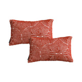 SOGA 2X 30cm Cinnabar Pillow Perfect Burnt Indoor/Outdoor Corded Throw Red Set Lumbar Throw Pillow