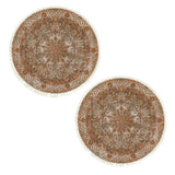 SOGA 2X 120cm Mandala Pattern Circle Area Rugs for Living Room Lounge, Anti-slip Doormat, Home Decor