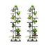 SOGA 2X 8 Tier 9 Pots Black Metal Plant Stand Flowerpot Display Shelf Rack Indoor Home Office Decor