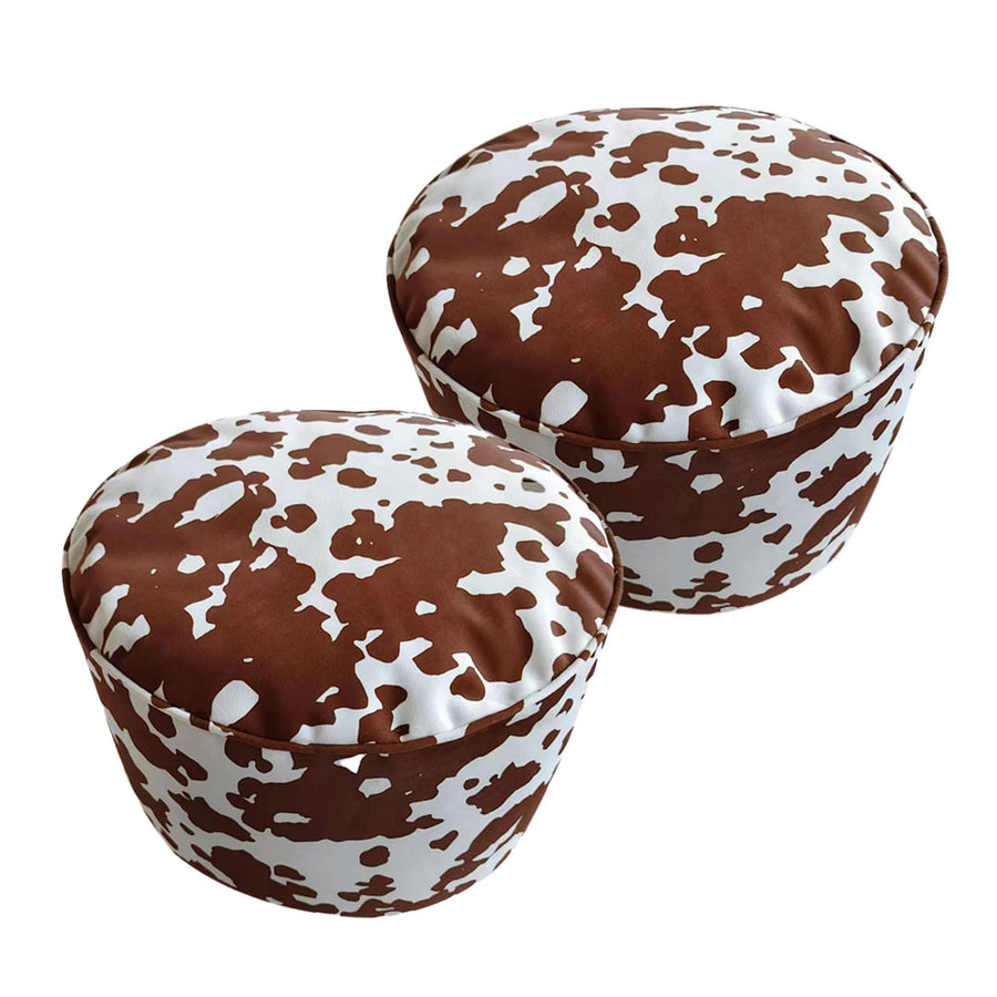 SOGA 2X 48x35cm Round Soft Pouffe Seat Cushion Elegant Home Accent D?cor Stylish Footstool